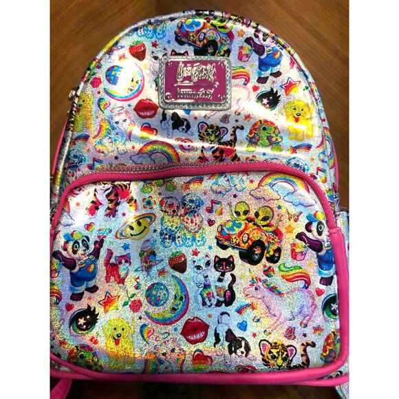 NWOT Loungefly Lisa Frank Vinyl Backpack - Picture 2 of 11